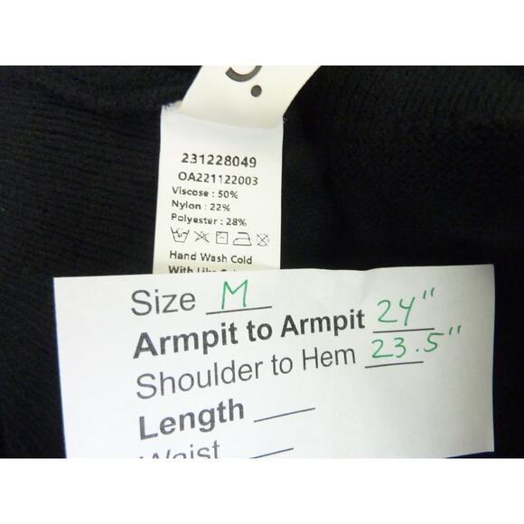 NWT Commense black crew neck sweater size M - Picture 6 of 6